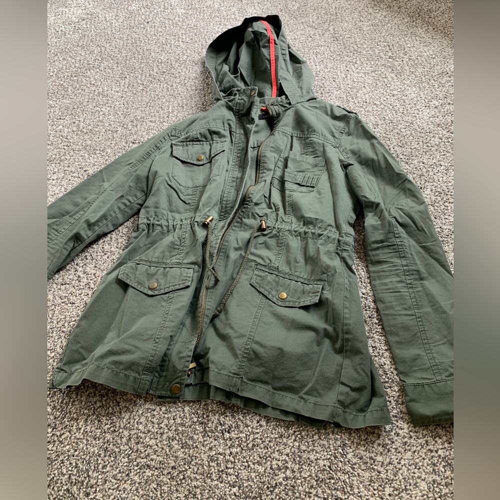 Army green cargo jacket